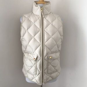 J. Crew Cream Puffer Vest